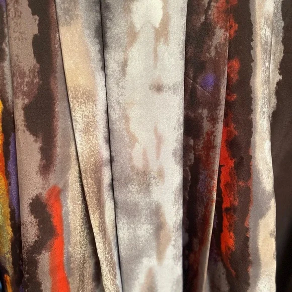 Vince Camuto Elegant Multicolor Women's faux wrap Dress size 8 pre owned V neck - Picture 2 of 13